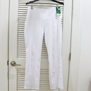NWT! Halara White Yoga Leggings with bottom buttons